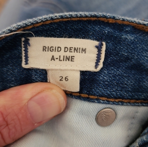 Madewell A line Denim  skirt size 26 - Picture 13 of 14